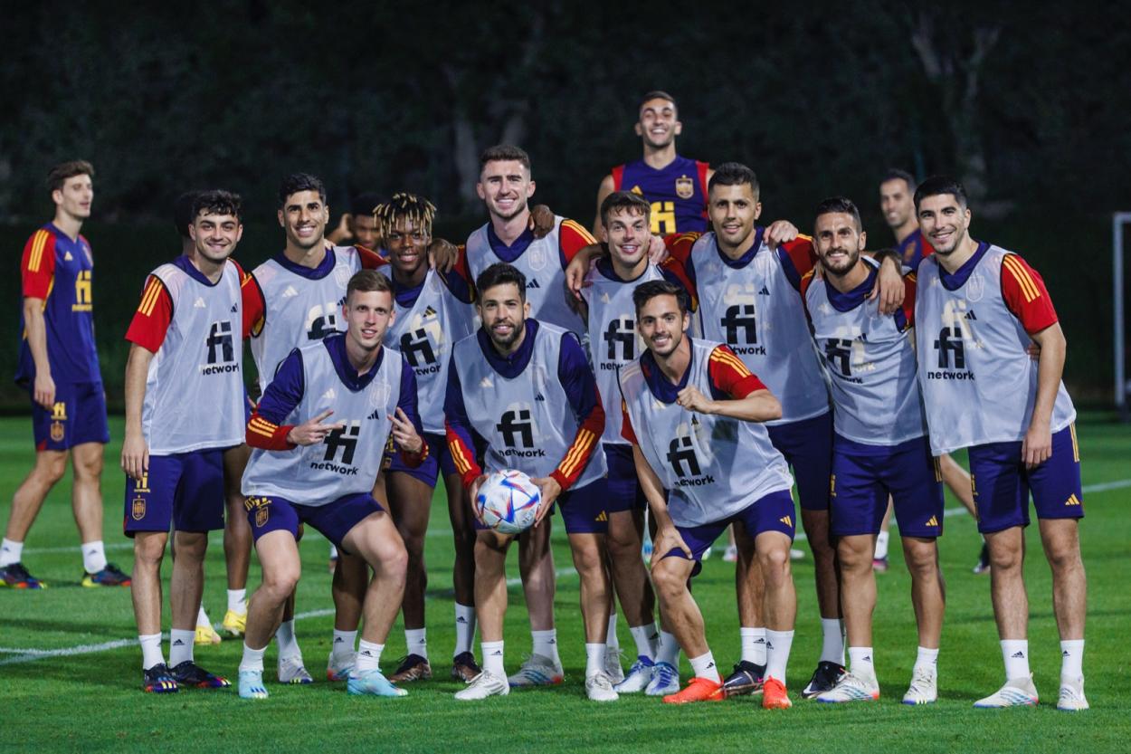 La Selección española en un entrenamiento | Twitter: Selección Española Oficial