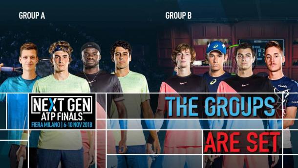 Fotos de los dos grupos. Foto: ATP World Tour.