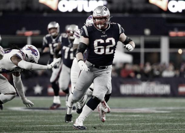 Joe Thuney fue etiquetado como jugador franquicia en los Pats (foto Patriots.com)