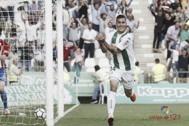 Sergi Guardiola celebra su gol (FOTO: LaLiga)