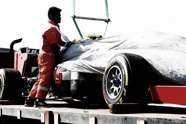 El Haas de Gutiérrez tras el incidente | Fuente: Zimbio