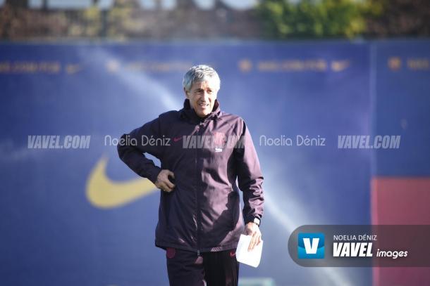 Quique Setién, entrenador del FC Barcelona. FOTO: Noelia Déniz - VAVEL Images