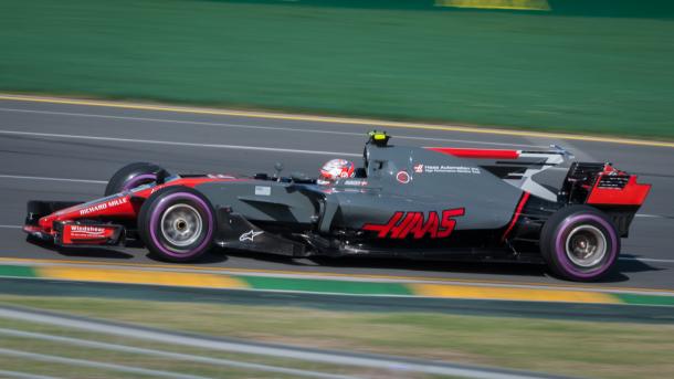 Carro da Haas em 2017, na Austrália (Foto: Reprodução / F1)