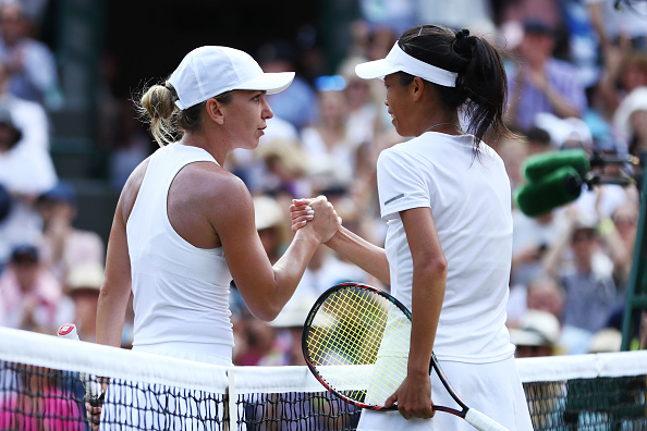 Número 1 do mundo se despede de Wimbledon depois de ter match point contra a tenista taiwanesa (Foto: Michael Steele/Getty Images)
