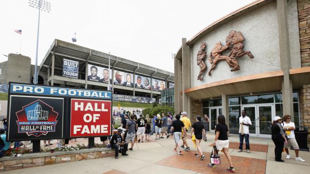 The Pro Football Hall of Fame with Fawcett Stadium in the background in Canton, Ohio | Joe Robbins-Getty Images