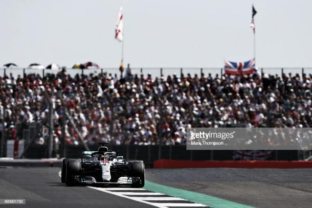 Hamilton en el Gran Premio de Silverstone | Fuente: Getty Images