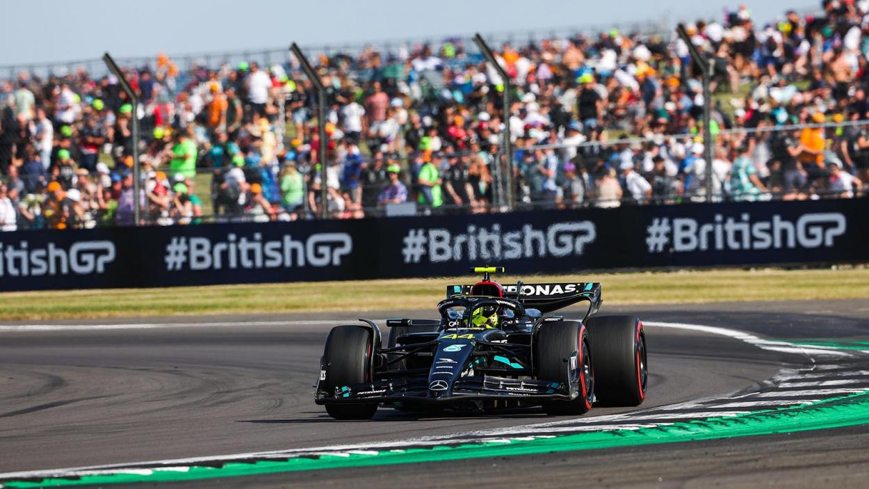 Hamilton turns Silverstone in 2023/ Source: ESPN