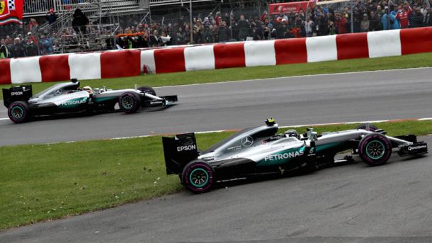 Hamilton saw off Rosberg to win the Grand Prix | Image: Sky Sports