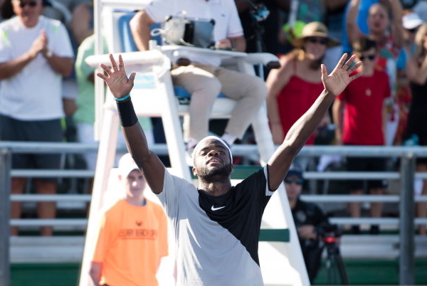 Photo Source: Peter Staples/ATP World Tour via Getty Images-Frances Tiafoe with his trophy.