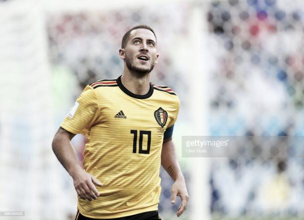 Eden Hazard celebra el 2-0 conseguido frente a Inglaterra / Fuente: Getty Images