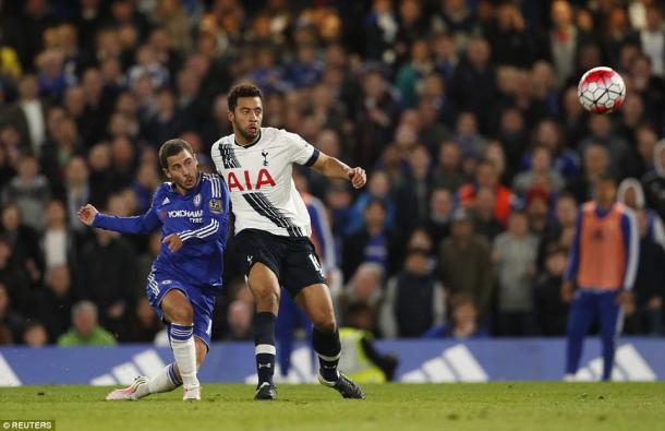 Eden Hazard's brightest moment of the season came as he ended rivals Tottenham's title hopes. (Source: Reuters)