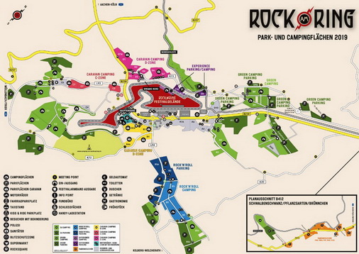 Mapa del recinto para el Rock Am Ring 2019 | Foto: www.rock-am-ring.com