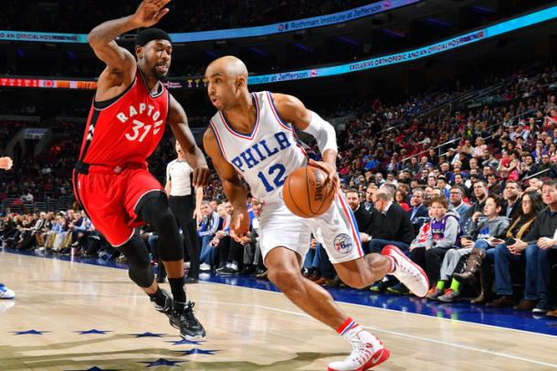 The Raptors first loss in their current three game skid came from the hands of the 76ers. Photo: Jesse D. Garrabrant/NBAE via Getty Images