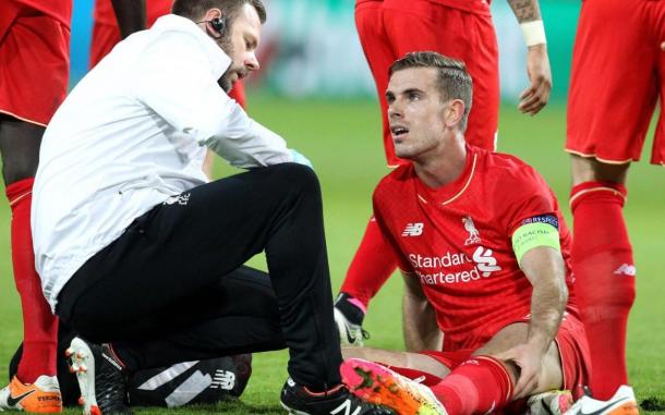 Henderson's season appeared to be over after going off against Dortmund (photo; Getty Images)