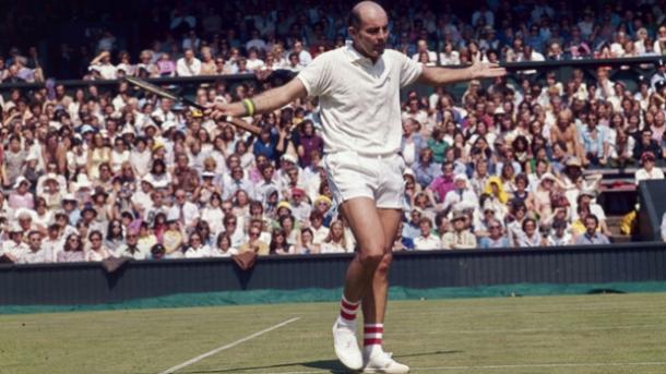 Hewitt at Wimbledon during his career (Getty Images/Fox Photos)
