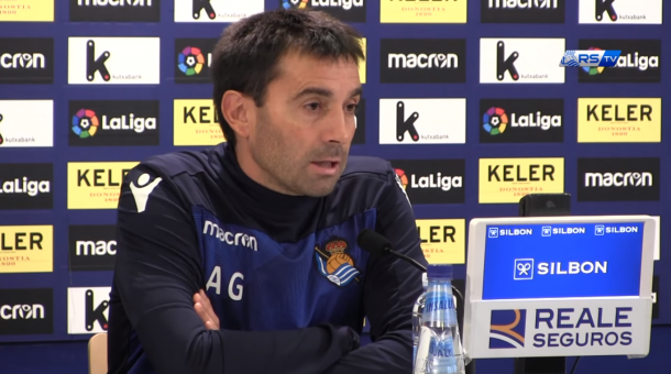 Asier Garitano en rueda de prensa | Foto: Real Sociedad