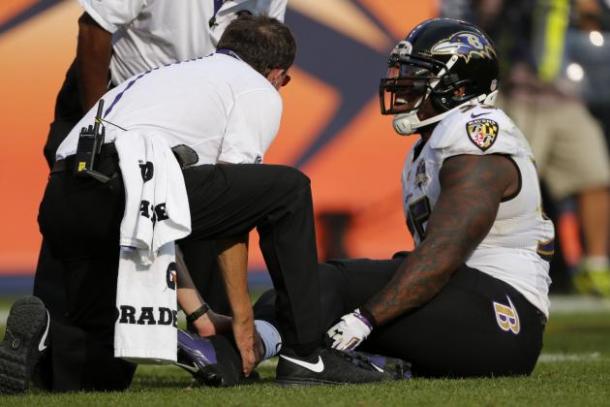 Suggs tore his Achilles against Denver last September (Photo: Getty Images)