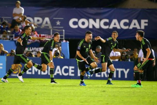 Mexico's last win against USA at the Rose Bowl. Photo: Getty