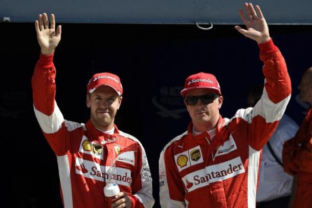 Sebastian Vettel y Kimi Räikkönen | Fuente: Getty Images