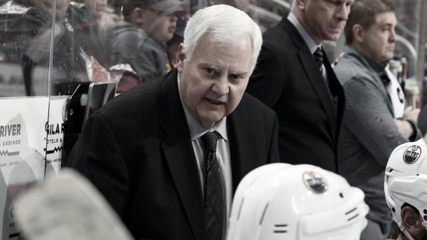 Hitchcock en un partido con los Oilers | Foto: NHL.com