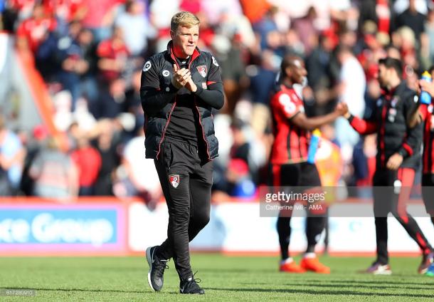 Eddie Howe applauds Bournemouth's performance against Tottenham | Photo: Catherine Ivill