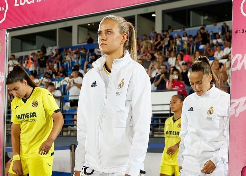 Caroline Møller debuta como titular en la temporada 23/24 en la Jornada 4 de la Liga F | Foto: Real Madrid (@realmadridfem)