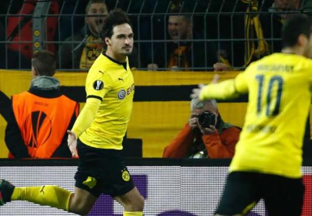 Mats Hummels festeggia il gol dell'1-1. Source: Goal.com