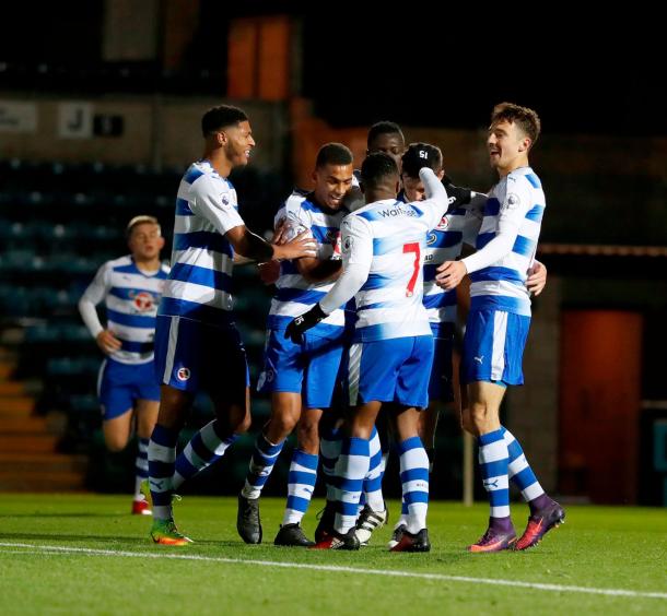 Dominic Hyam celebrates his opener | Photo via Get Reading's Eddie Greville