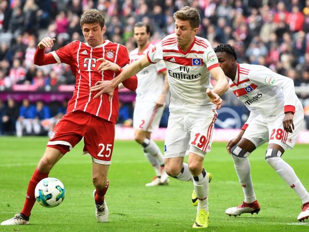 postal del primer tiempo: Müller vs Schipplock y Jung | fuente: @HSV