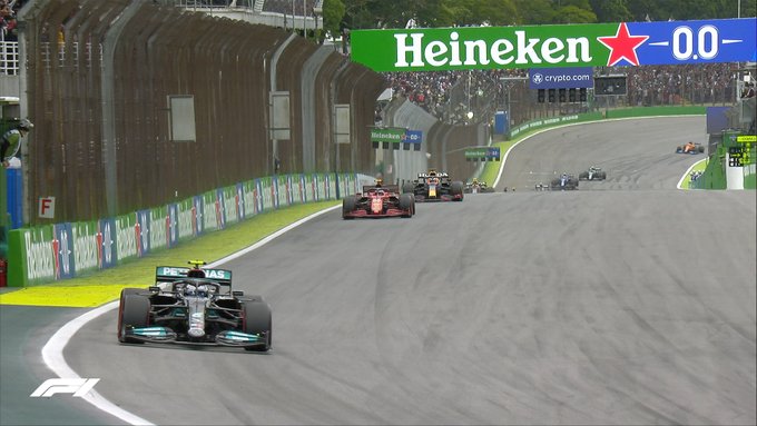 Parte inicial de la F1 Sprint. / Fuente: Twitter @F1