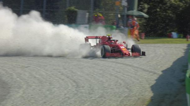 Accidente de Leclerc en la Parabólica (Fuente: F1)