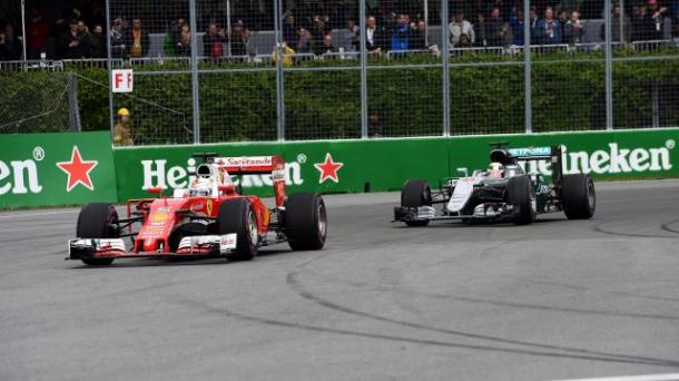 In Canada, Ferrari's strategy probably cost Sebastian Vettel a third victory of the season (Image Credit: Sky Sports) 