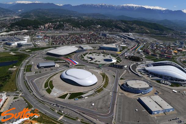 Sochi is a beautiful location, but the geography makes for a poor race track. (Image Credit: Sutton Images)