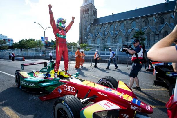 Lucas di Grassi was 43 points behind after Paris, but won the title by 24 points from Buemi. (Image Credit: Abt Schaeffler Audi Sport)