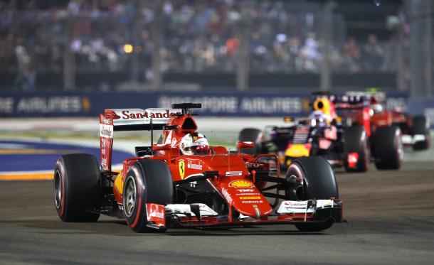 Sebastian Vettel was imperious in 2015, and handed Mercedes their first, and only geniune defeat of the Turbo era. (Image Credit: Sutton Images)