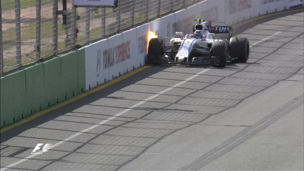 With seven minutes of FP3 remaining, Lance Stroll hit the wall at turn 10 and the session ended early as a result. (Image Credit: @F1 Twitter)