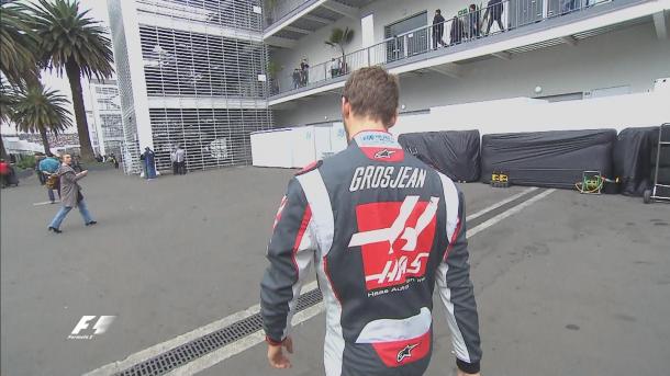 Romain Grosjean's session was severly disrupted with an ERS problem, although he got some running in at the end. (Image Credit: Formula One)