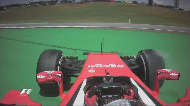 Sebastian Vettel's late spin was as dramatic as FP1 got. (Image Credit: Formula One)