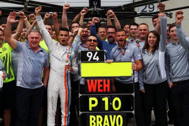 By finishing P10 in Austria, Pascal Wehrlein has put Manor into 10th in the constructors championship. (Image Credit: F1.com)