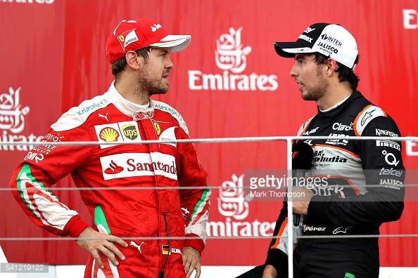 Vettel would appreciate someone of Perez's ability and personality. Could we see the Mexican in red soon? (Image Credit: Mark Thompson/Getty Images) 