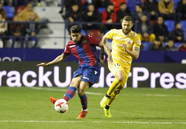 Disputa entre Levante y Girona en la Copa del Rey (Foto: levanteud.com)