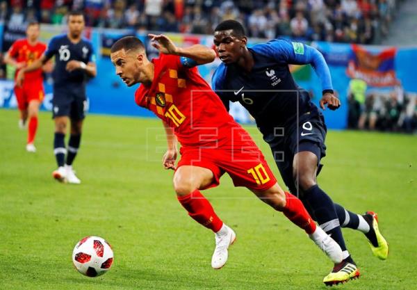 Francia-Bélgica, una posible reedición de la semifinal del Mundial de Rusia. Foto: EFE