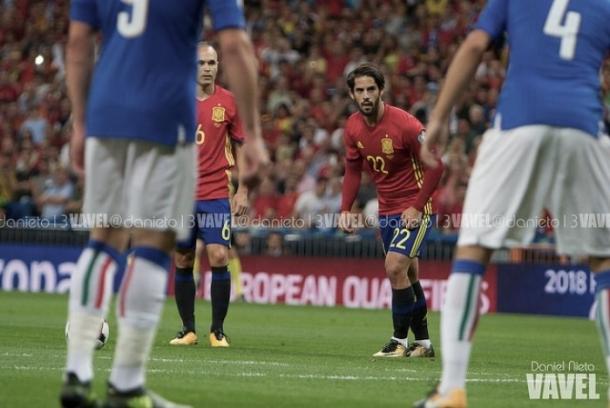 Isco con la Selección Española ante Italia. fuente: Daniel Nieto VAVEL