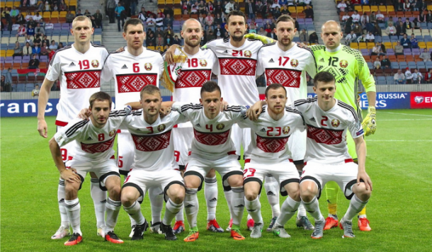 La selección de Bielorrusia en un partido | Foto: ABFF