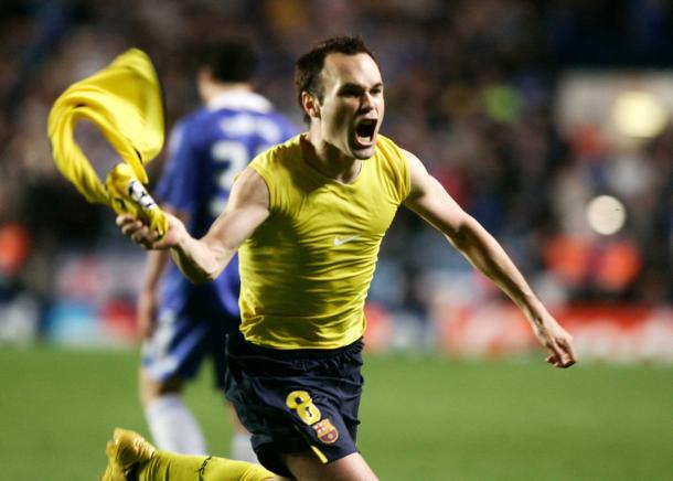 Iniesta segna in pieno recupero a Stamford Bridge, nel 2009 | www.twitter.com (@FCBarcelona)