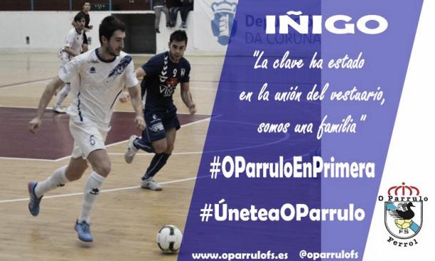 Iñigo debutará en la LNFS de la mano de O Parrulo | Foto: @oparrulofs