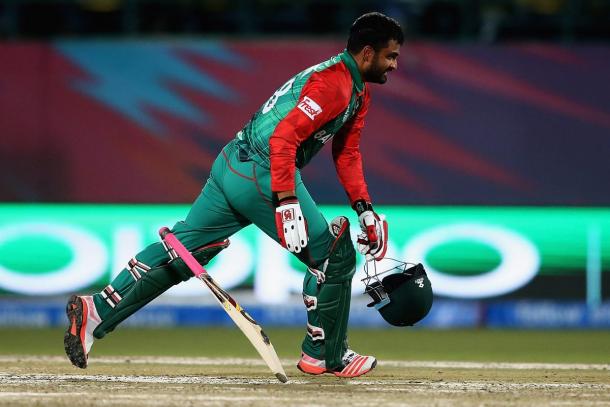 Iqbal celebrates reaching 100 (photo: icc)