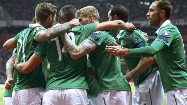 Irlanda celebra un gol ante Bosnia en la repesca | Fuente: Reuters.
