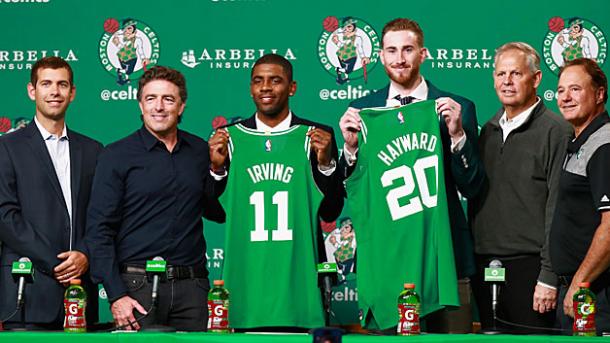 Irving and Hayward leave the teams that drafted them to begin a new quest for a championship. Photo: Omar Rawlings/Getty Images