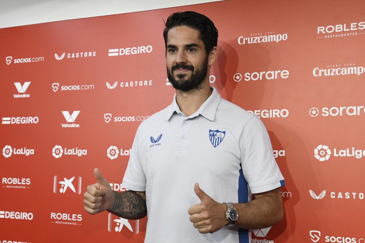 Isco en el día de su presentación oficial como jugador del Sevilla FC. Fuente: web Sevilla FC